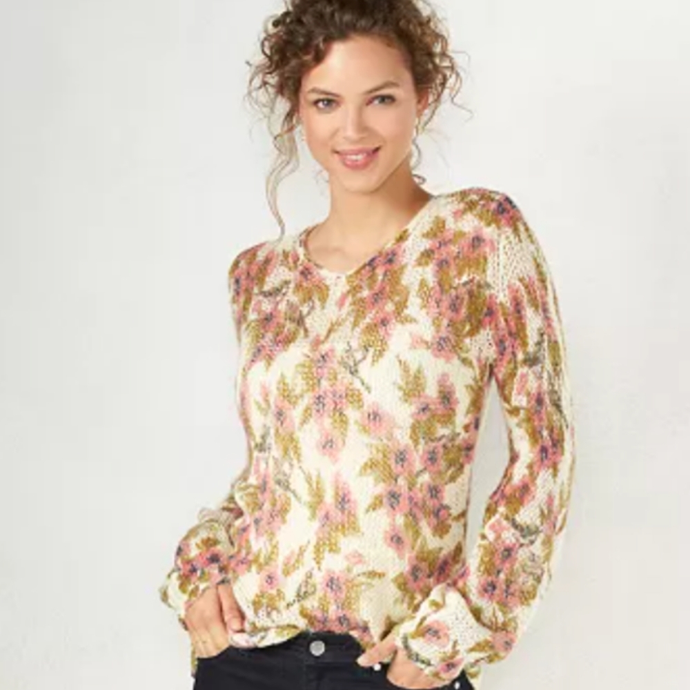 LC Lauren Conrad Disney Collection Floral Sweater